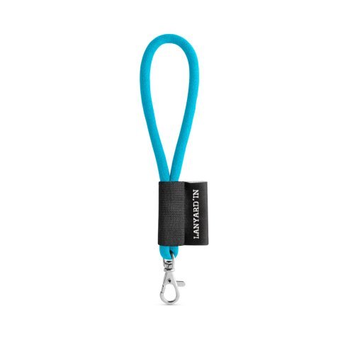 Lanyard TUBE Short (&Oslash; 7 mm). Dispon&iacute;vel em 24 cores standard e totalmente personaliz&aacute;vel - Azul claro