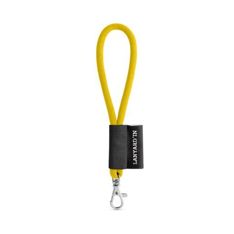 Lanyard TUBE Short (&Oslash; 7 mm). Dispon&iacute;vel em 24 cores standard e totalmente personaliz&aacute;vel - Amarelo Neon