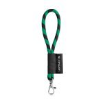 Lanyard TUBE Short (&Oslash; 7 mm). Dispon&iacute;vel em 24 cores standard e totalmente personaliz&aacute;vel - Preto/Verde