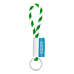 Lanyard TUBE Short (&Oslash; 7 mm). Dispon&iacute;vel em 24 cores standard e totalmente personaliz&aacute;vel - Branco/verde
