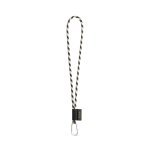 Lanyard TUBE Long (&Oslash; 7 mm). Erh&auml;ltlich in 96 Pantone&reg;-Farben und vollst&auml;ndig individualisierbar - Schwarz/Wei&szlig;