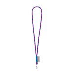 Lanyard TUBE Long (&Oslash; 7 mm). Erh&auml;ltlich in 96 Pantone&reg;-Farben und vollst&auml;ndig individualisierbar - Rosa Hexachrome/K&ouml;nigsblau
