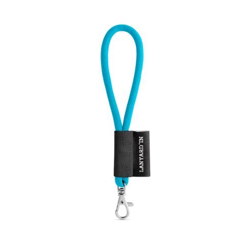 Lanyard TUBE Short (&Oslash; 7 mm). Dispon&iacute;vel em 96 cores Pantone&reg; e totalmente personaliz&aacute;vel - Azul claro