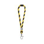 Lanyard TUBE Short (&Oslash; 7 mm). Dispon&iacute;vel em 96 cores Pantone&reg; e totalmente personaliz&aacute;vel - Preto/Amarelo