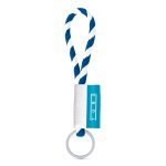 Lanyard TUBE Short (&Oslash; 7 mm). Dispon&iacute;vel em 96 cores Pantone&reg; e totalmente personaliz&aacute;vel - Branco/Azul real