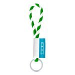 Lanyard TUBE Short (&Oslash; 7 mm). Dispon&iacute;vel em 96 cores Pantone&reg; e totalmente personaliz&aacute;vel - Branco/verde