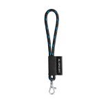 Lanyard NAUTIC Short (&Oslash; 7 mm). Disponibile in 12 colori standard e completamente personalizzabile - Nero/Blu reale