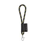 Lanyard NAUTIC Short (&Oslash; 7 mm). Disponibile in 12 colori standard e completamente personalizzabile - Nero/Giallo