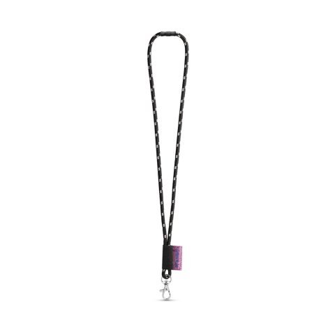 Lanyard NAUTIC Long (&Oslash; 7 mm). Disponible en 96 colores Pantone&reg; y totalmente personalizable - Negro/Blanco