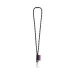 Lanyard NAUTIC Long (&Oslash; 7 mm). Disponible en 96 colores Pantone&reg; y totalmente personalizable - Negro/Blanco