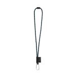 Lanyard NAUTIC Long (&Oslash; 7 mm). Disponible en 96 colores Pantone&reg; y totalmente personalizable - Negro/Azul royal