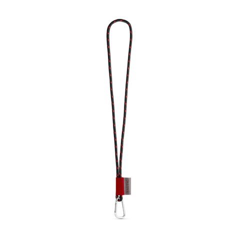 Lanyard NAUTIC Long (&Oslash; 7 mm). Disponible en 96 colores Pantone&reg; y totalmente personalizable - Negro/Rojo