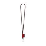Lanyard NAUTIC Long (&Oslash; 7 mm). Disponible en 96 colores Pantone&reg; y totalmente personalizable - Negro/Rojo