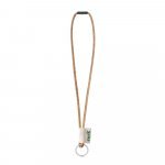Lanyard CORK Long (&Oslash; 5 mm). Fully customizable - Natural