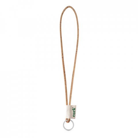 Lanyard CORK Long (&Oslash; 5 mm). Fully customizable - Natural