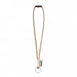 Lanyard CORK Long Slim (&Oslash; 3 mm). Enti&egrave;rement personnalisable - Naturel