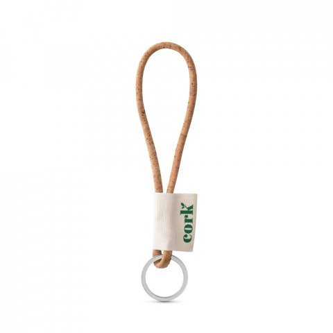 Lanyard CORK Corto (&Oslash; 5 mm). Completamente personalizzabile - Naturale