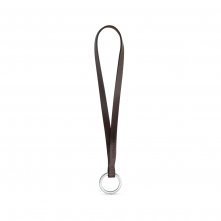 Schl&uuml;sselband aus Leder, kurz und schmal (10 mm). Vollst&auml;ndig individualisierbar