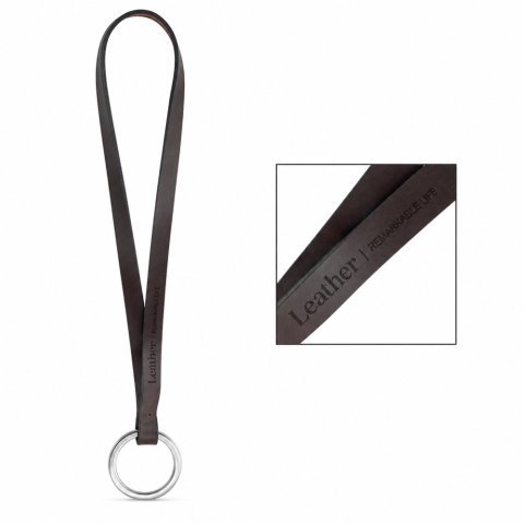Lanyard LEATHER Short Slim (10 mm)  -  Probe - Braun