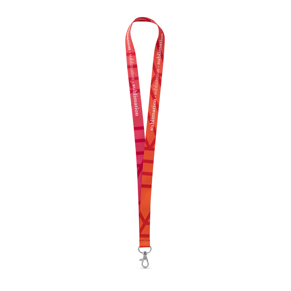 Lanyard SUBLIMATION Long II (20 mm) em poliéster, sublimação dos 2 lados e totalmente personalizável — Personalizado