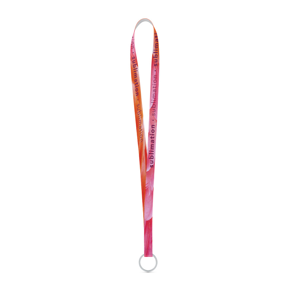 Lanyard SUBLIMATION Long Slim I (15 mm) em poliéster, sublimação de 1 lado e totalmente personalizável — Personalizado