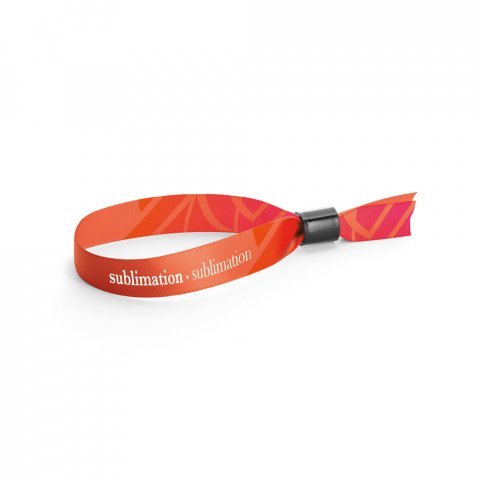Wristband Lanyard SUBLIMATION Slim II (15 mm) in polyester, sublimation on both sides and fully customizable - 301 - White