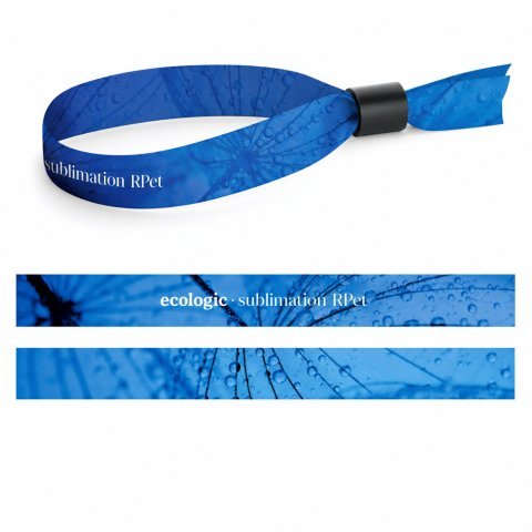 Lanyard SUBLIMATION Slim II (15 mm) Armband aus recyceltem Polyester (100% rPET), beidseitig sublimiert und vollst&auml;ndig individualisierbar  -  Probe - 301 - Wei&szlig;
