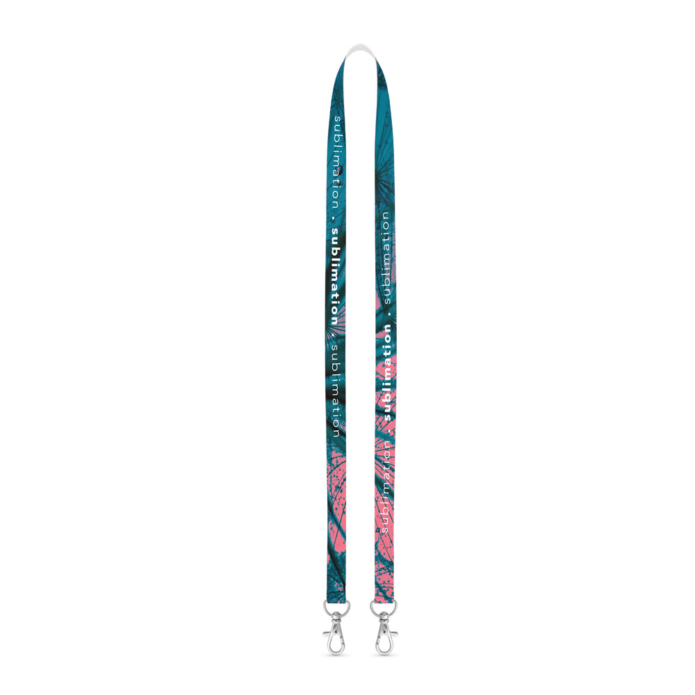 Lanyard SUBLIMATION Long Slim I Duo (15 mm) em poliéster, com 2 costuras, sublimação de 1 lado e totalmente personalizável — Personalizado