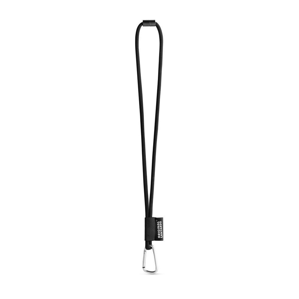 SET Lanyard TUBE Long (Ø 7 mm) com Mosquetão D-shape 55 mm e Fecho de segurança Ø 7 mm — Personalizado