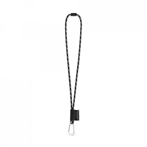 75091. КОМПЛЕТ НАУТИЧКИ ПРЕНИК (&Oslash; 7 mm) са карабинером у облику слова D од 55 mm и сигурносном копчом од &Oslash; 7 mm - Crna/Bela