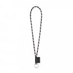 75093. SET Lanyard TUBE Long (&Oslash; 7 mm) са прстеном &Oslash; 32 mm - Crna/Siva