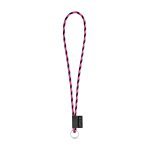 Lanyard TUBE Long (&Oslash; 7 mm). Finns i 17 standardf&auml;rger och helt anpassningsbar - Svart/Rosa