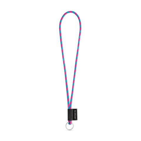 Lanyard TUBE Long (&Oslash; 7 mm). Finns i 17 standardf&auml;rger och helt anpassningsbar - Hexachrome rosa/Ljusbl&aring;