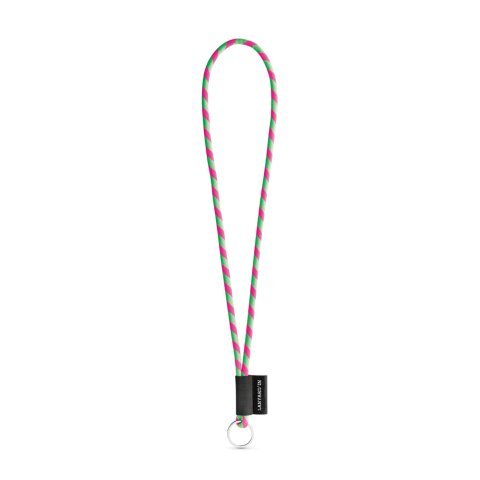 Lanyard TUBE Long (&Oslash; 7 mm). Finns i 17 standardf&auml;rger och helt anpassningsbar - Hexachrome gr&ouml;n/Hexachrome rosa