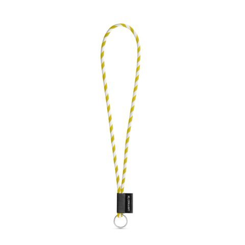 Lanyard TUBE Long (&Oslash; 7 mm). Finns i 17 standardf&auml;rger och helt anpassningsbar - Vit/Gul