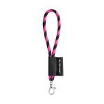 Lanyard TUBE Short (&Oslash; 7 mm). F&aring;s i 17 standardfarver og kan tilpasses fuldt ud - Sort/Pink
