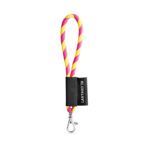 Lanyard TUBE Short (&Oslash; 7 mm). F&aring;s i 17 standardfarver og kan tilpasses fuldt ud - Hexachrome gul/Hexachrom epink