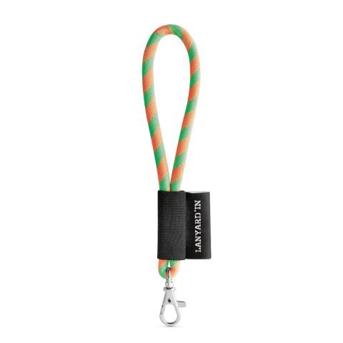 Lanyard TUBE Short (&Oslash; 7 mm). F&aring;s i 17 standardfarver og kan tilpasses fuldt ud - Hexachrome gr&oslash;n/Orange