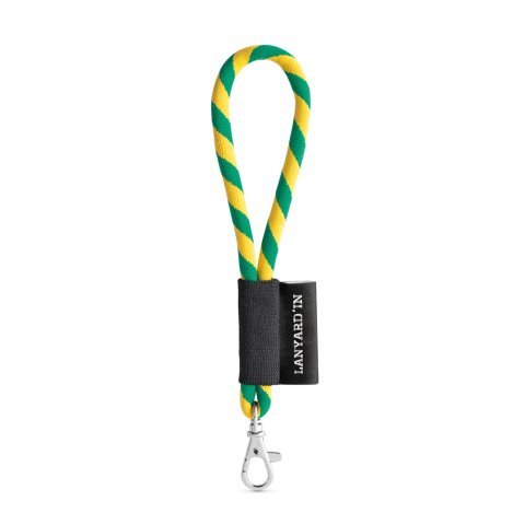 Lanyard TUBE Short (&Oslash; 7 mm). F&aring;s i 17 standardfarver og kan tilpasses fuldt ud - Gul/Gr&oslash;n