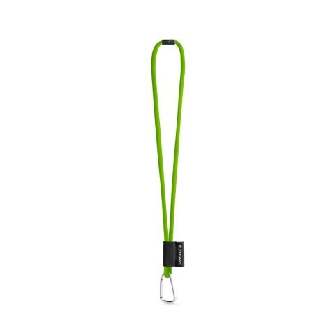 SET Lanyard TUBE Long (&Oslash; 7 mm) with D-shape carabiner 55 mm and safety lock &Oslash; 7 mm - 308 - Light green