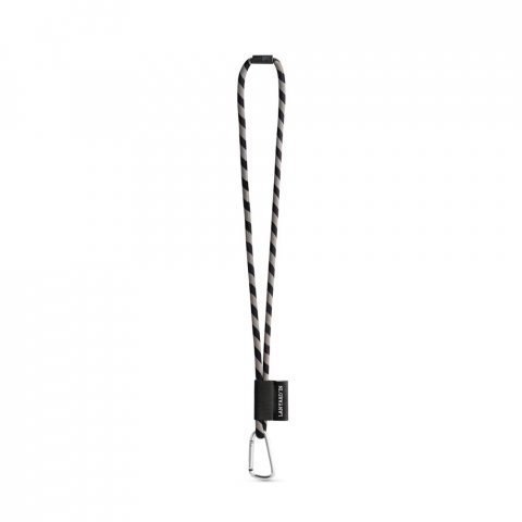 SET Lanyard TUBE Long (&Oslash; 7 mm) with D-shape carabiner 55 mm and safety lock &Oslash; 7 mm