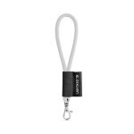 S&AElig;T Lanyard TUBE Kort (&Oslash; 7 mm) med 9 mm karabinhage - 301 - Hvid