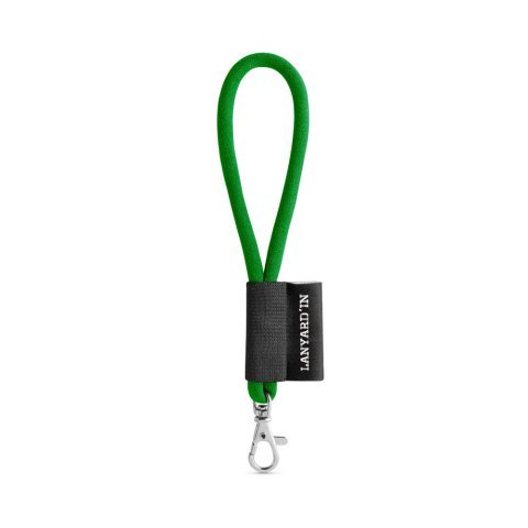S&AElig;T Lanyard TUBE Kort (&Oslash; 7 mm) med 9 mm karabinhage - 307 - Gr&oslash;n