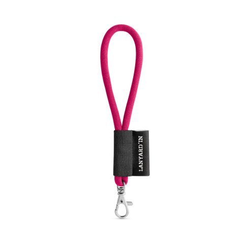 S&AElig;T Lanyard TUBE Kort (&Oslash; 7 mm) med 9 mm karabinhage - 312 - Pink
