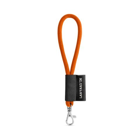 S&AElig;T Lanyard TUBE Kort (&Oslash; 7 mm) med 9 mm karabinhage - Hexachrome Orange