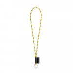 S&AElig;T Lanyard TUBE Lang (&Oslash; 7 mm) med Ring &Oslash; 32 mm - Hvid/Gul