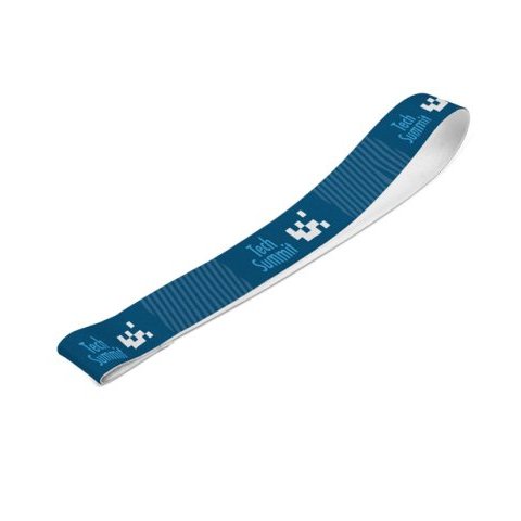 Lanyard SUBLIMATION Short Slim (15mm) — rPET, 1 lado