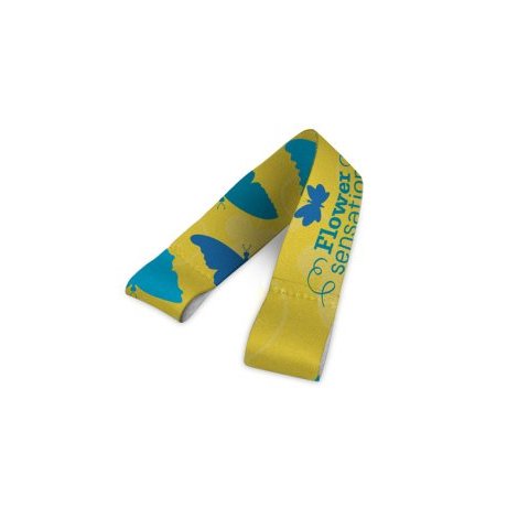 Lanyard SUBLIMATION Short Slim Duo (15mm) — rPET, 2 lados