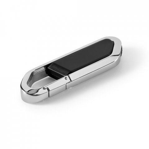 77502. Zas&uacute;vateľn&aacute; jednotka USB s kapacitou až 32 GB s karab&iacute;nou - 300 - Čierna