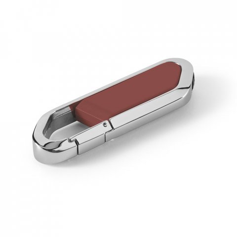 77502. Zas&uacute;vateľn&aacute; jednotka USB s kapacitou až 32 GB s karab&iacute;nou - 315 - Bordov&aacute;